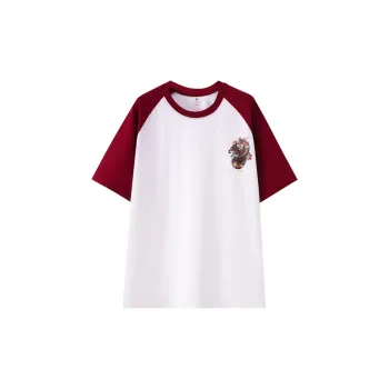 Top Melon Undershirts Unisex White & Burgundy
