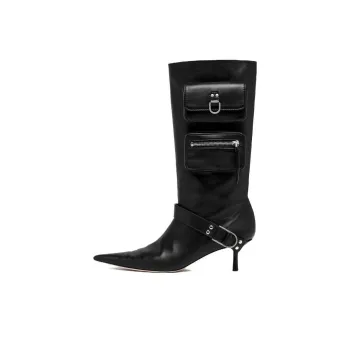 Blumarine 55mm Pocket Leather Boots