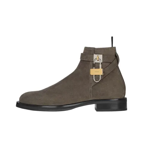 Givenchy Lock Ankle Boots Men's Dark Gray