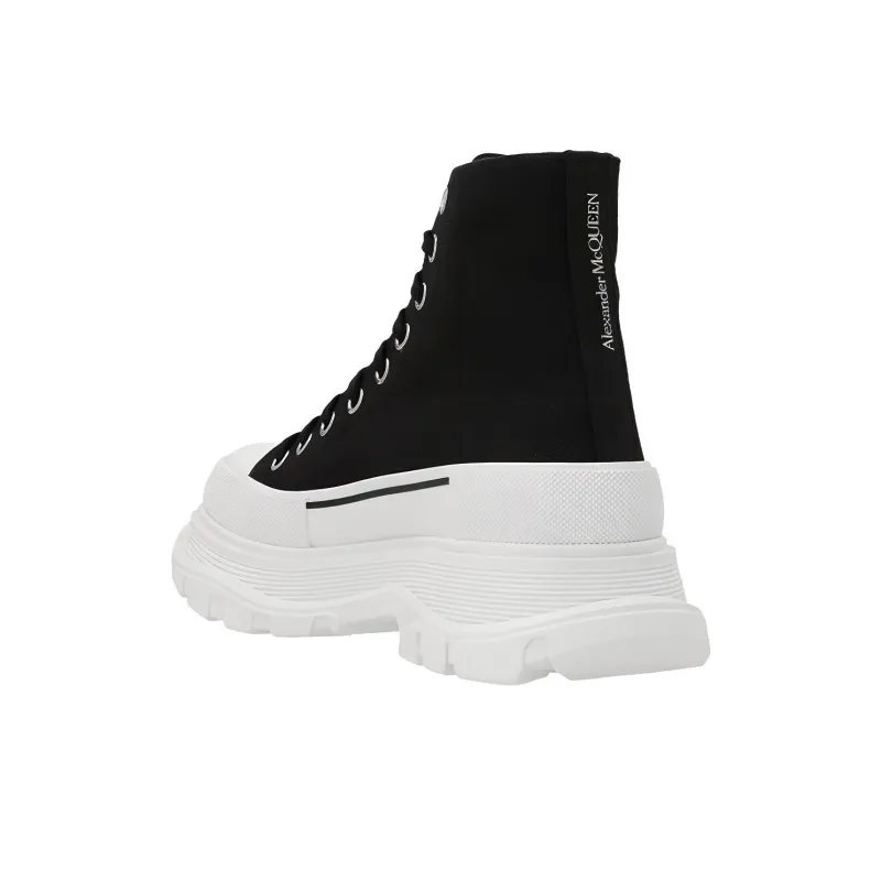 Alexander McQueen Tread Slick Lace Up Boot 'Black White' Women's-2
