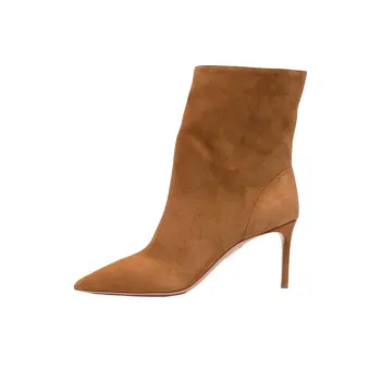 AQUAZZURA Matignon Ankle Boots 7.5cm Women's Brown
