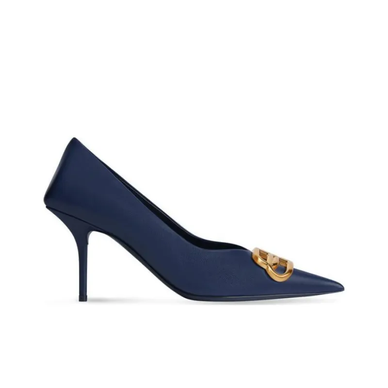 Balenciaga Knife Slim Heel High Heels 8cm Women's Blue-1