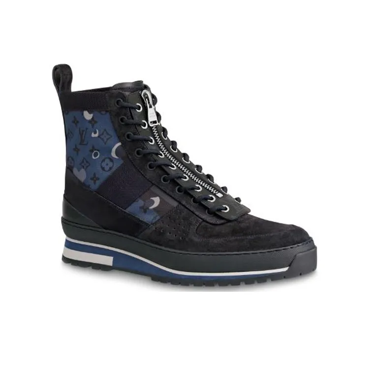 LOUIS VUITTON Harlem Ankle Sneakers 'Blue Black'-1