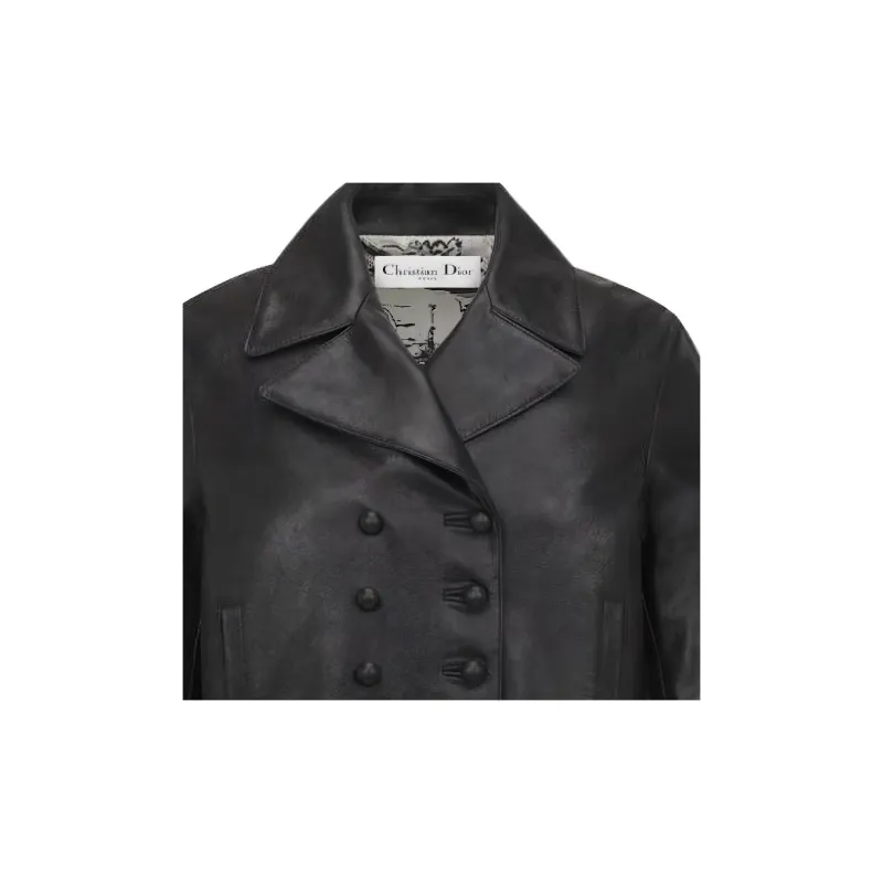 DIOR Leather Jacket Women's Black-5