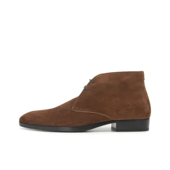SAINT LAURENT Wyatt Ankle Boots Men's Brown