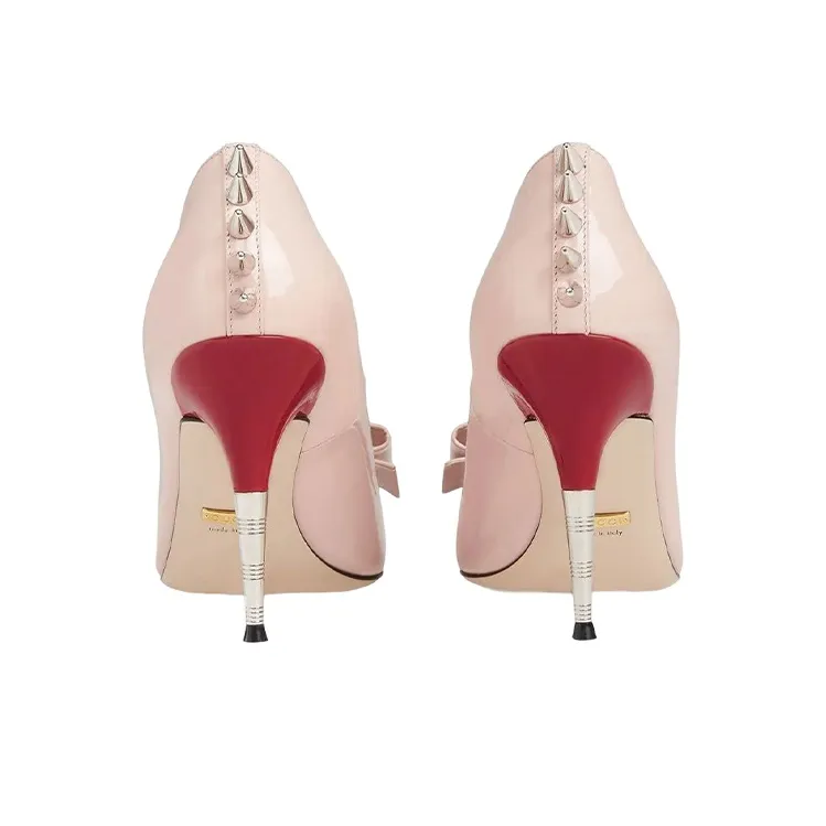 GUCCI Patent Leather Pump With Bow-4
