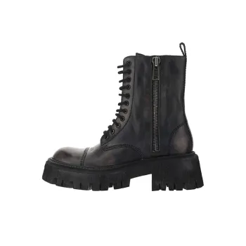 Balenciaga Tractor Bootie Ankle Boots Women's Black