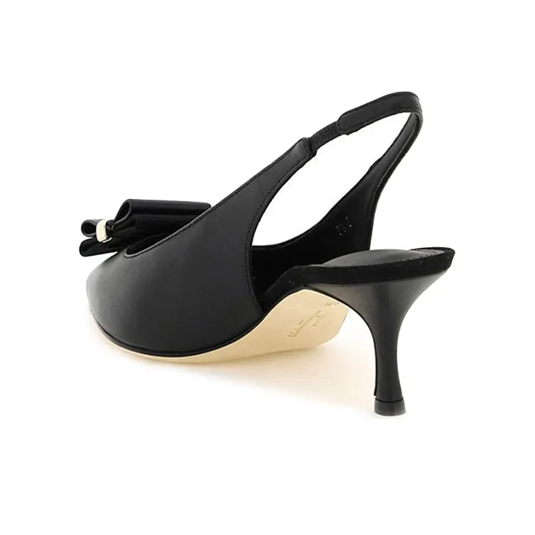 FERRAGAMO Drop Bow 55mm Pumps-3