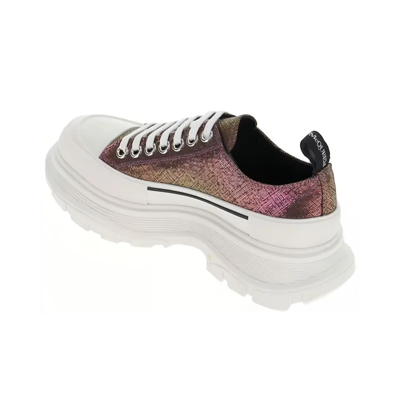 Alexander McQueen Tread Slick Lace up Shoes 'Dark Brown Multi' Women's-3