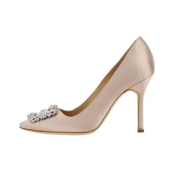 MANOLO BLAHNIK Slim Heel High Heels 11cm Women's Light Pink