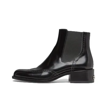 FENDI Short Chelsea Boots Men's Black