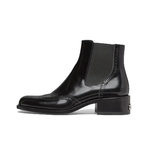 FENDI Short Chelsea Boots Men's Black