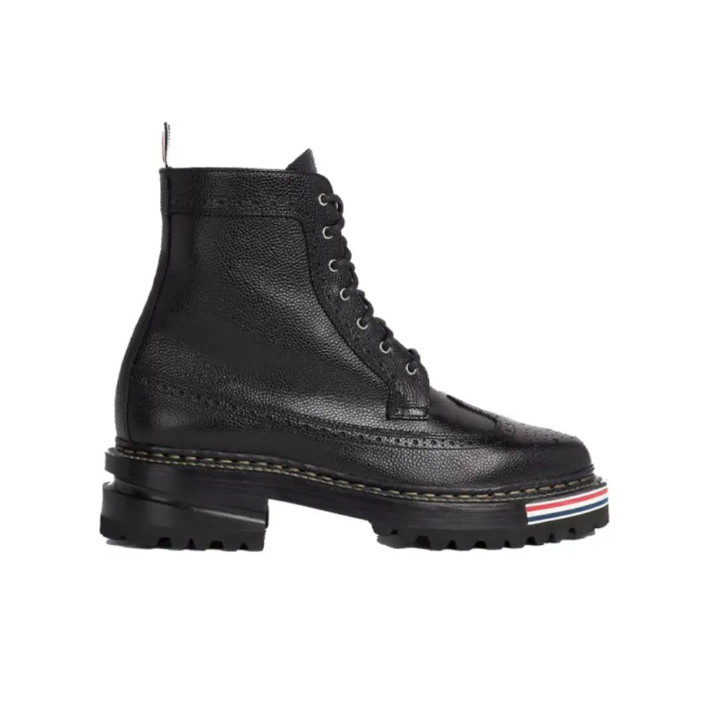 THOM BROWNE Lace-up Longwing Boots-1