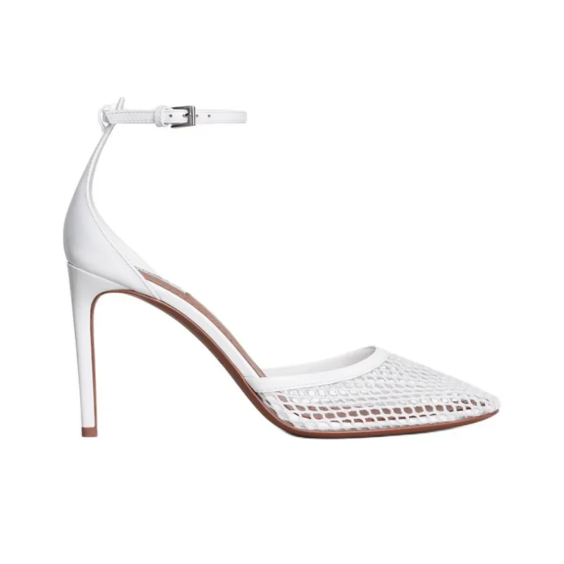 Alaia Slim Heel High Heels 9cm Women's White-1