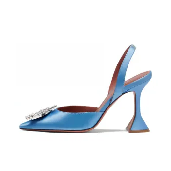 AMINA MUADDI Begum 95mm Satin Pumps