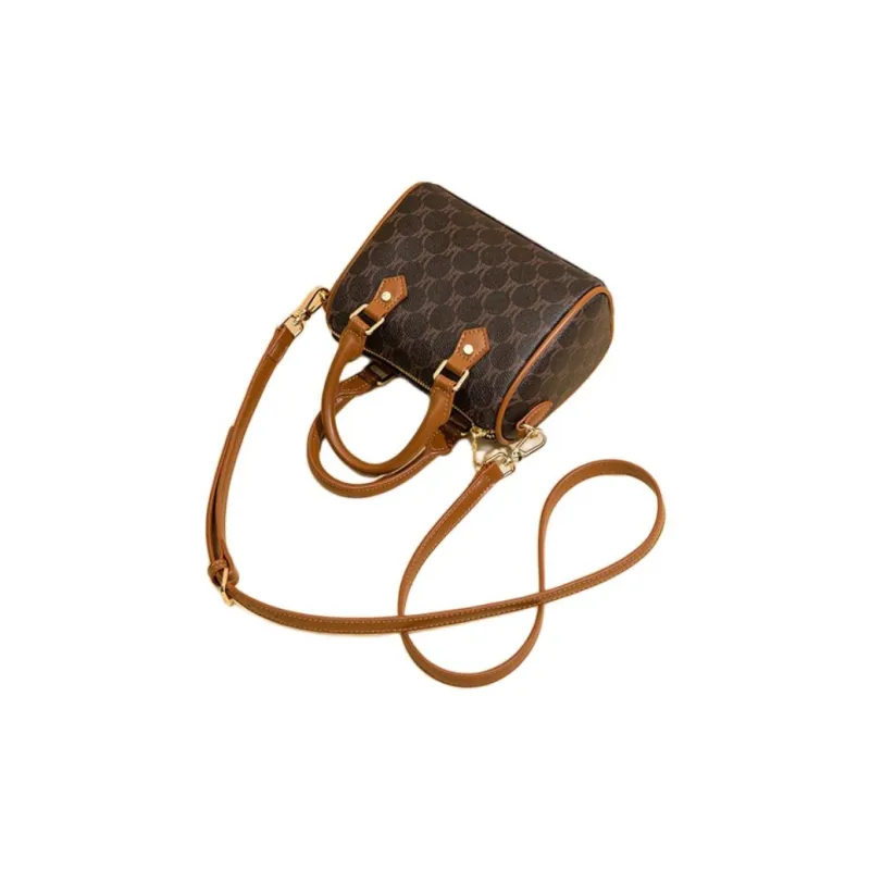 YZUE PVC Handbags Shoulder Bag Crossbody Bag Women's White Coffee Brown-4