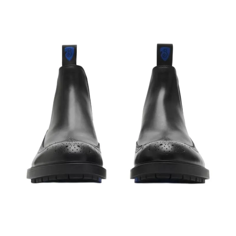 Burberry Loch Ankle Length Chelsea Boots Men's Black-2