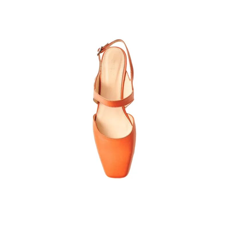 ALOHAS Emelia Irregular Heel High Heels 5cm Women's Orange-3