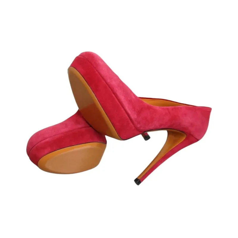 GUCCI Slim Heel High Heels Women's Red-7