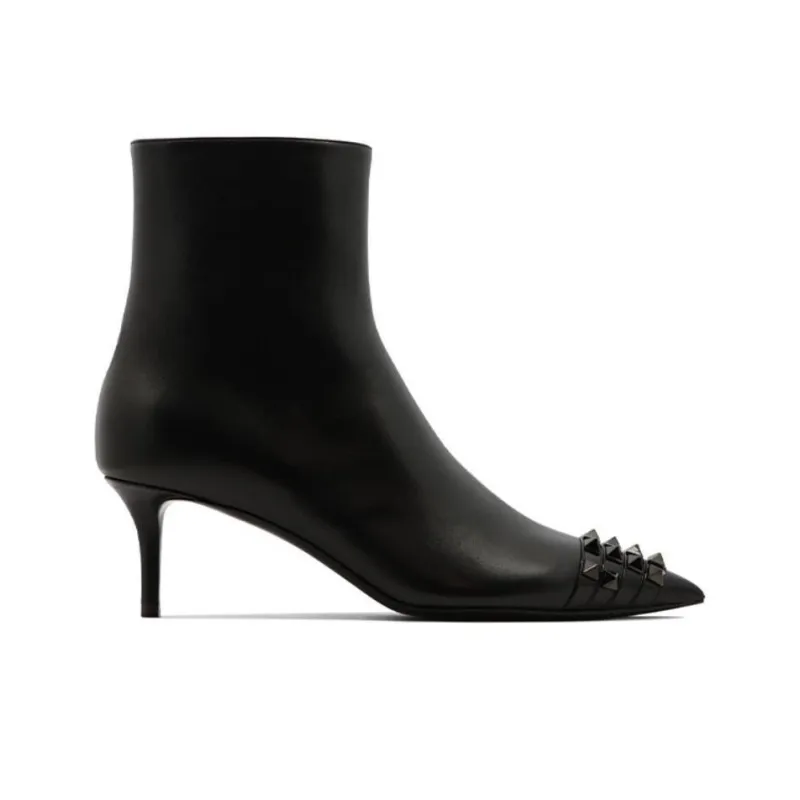 Valentino Rockstud Ankle Boots Women's Black-1