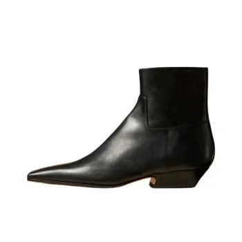 KHAITE The Marfa Leather Ankle Boots Women's