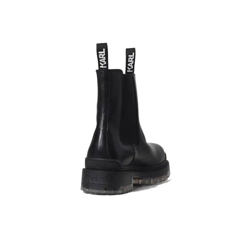 KARL LAGERFELD Short Chelsea Boots Men's Black-4