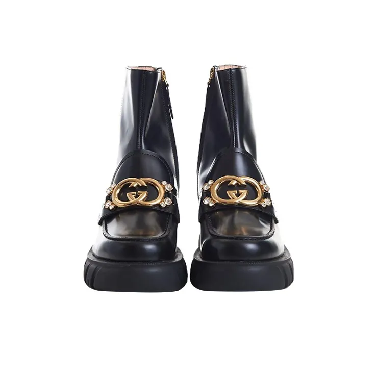 GUCCI Women's Interlocking G Boot 'Nero' Women's-4