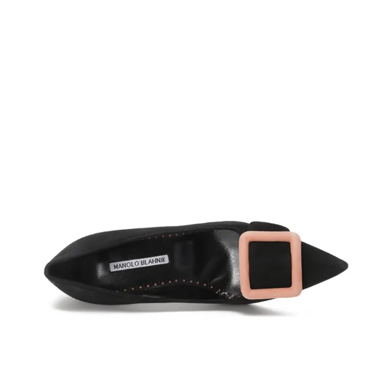 MANOLO BLAHNIK High Heels 9cm Women's Black-3