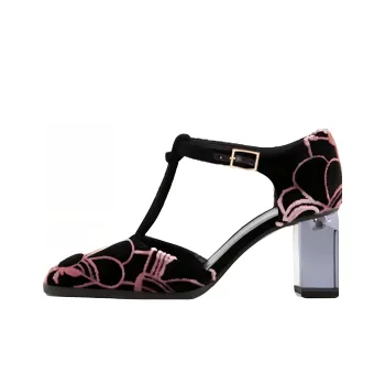 AMANI Chunky Heel High Heels Women's Black Pink