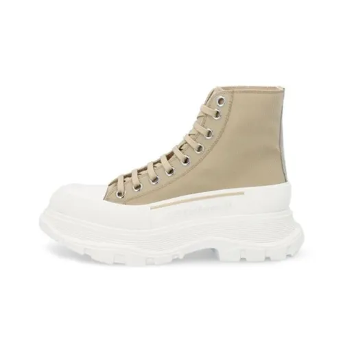 Alexander McQueen Tread Slick Boot Beige White Women's