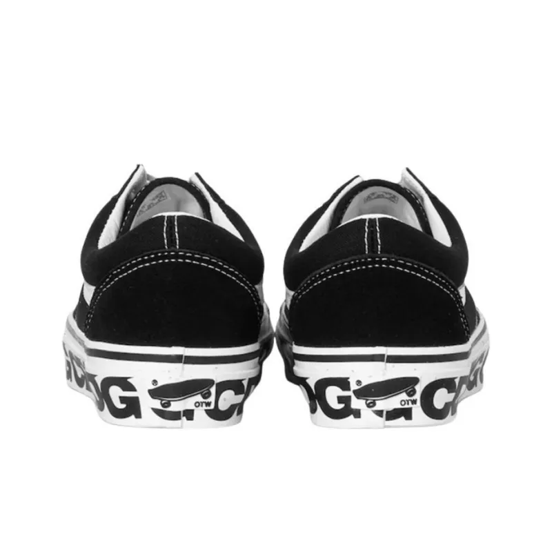 CDG x Vans Old Skool 36 Anti Slip Wear Resistant Low Top Skateboard Shoes Men's Black White-2