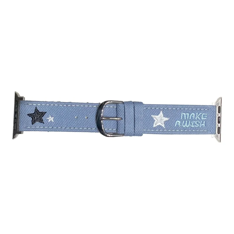 NCFCK Watch Band Apple Compatibility Denim Material-5