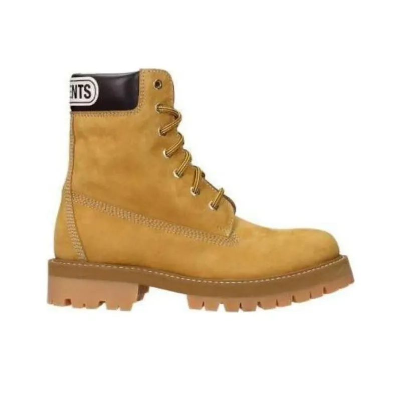 Vetements Ankle Boots 4cm Women's Yellow-4
