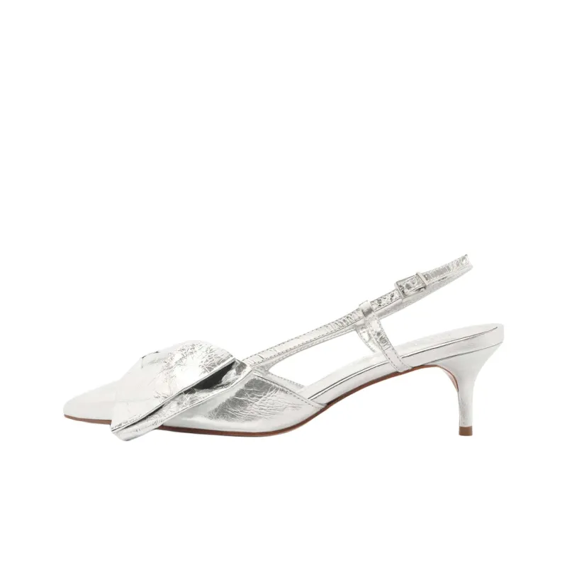 Schutz Judy Slim Heel High Heels 6cm Women's Silver-0