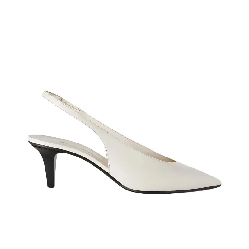 Loro Piana Rebecca Cone Heel High Heels 5.5cm Women's White-1