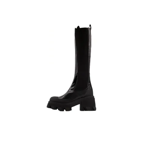 GANNI Knee-High Chelsea Boots Women's Black