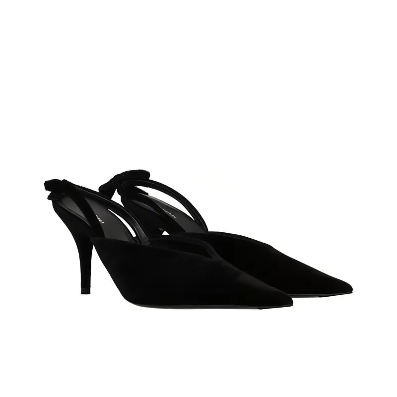 Balenciaga Wrap-toe Slippers Women's Black-2