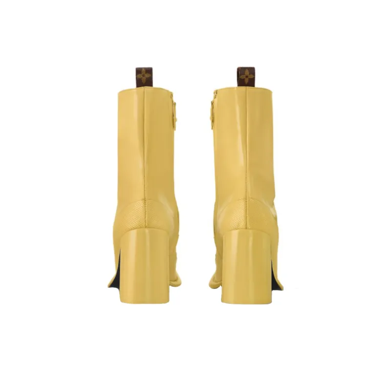 LOUIS VUITTON Berlin Ankle Boots 8cm Women's Lemon-3