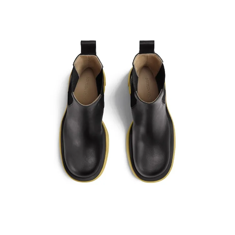 Bottega Veneta Flash Platform Ankle Boot Black Lemonade Women's-2