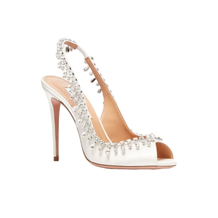 AQUAZZURA Temptation Slim Heel High Heels Women's White-2