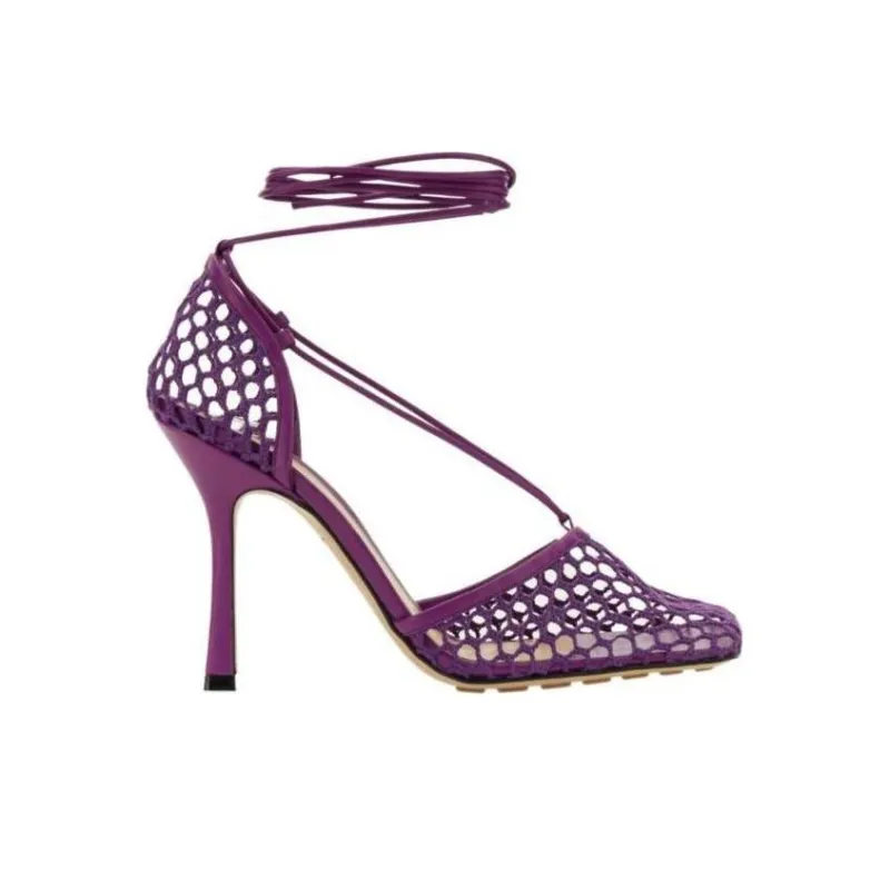 Bottega Veneta Slim Heel High Heels 9cm Women's Purple-1