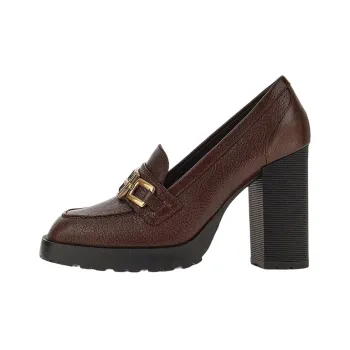 HOGAN H623 Chunky Heel High Heels 10cm Women's Brown