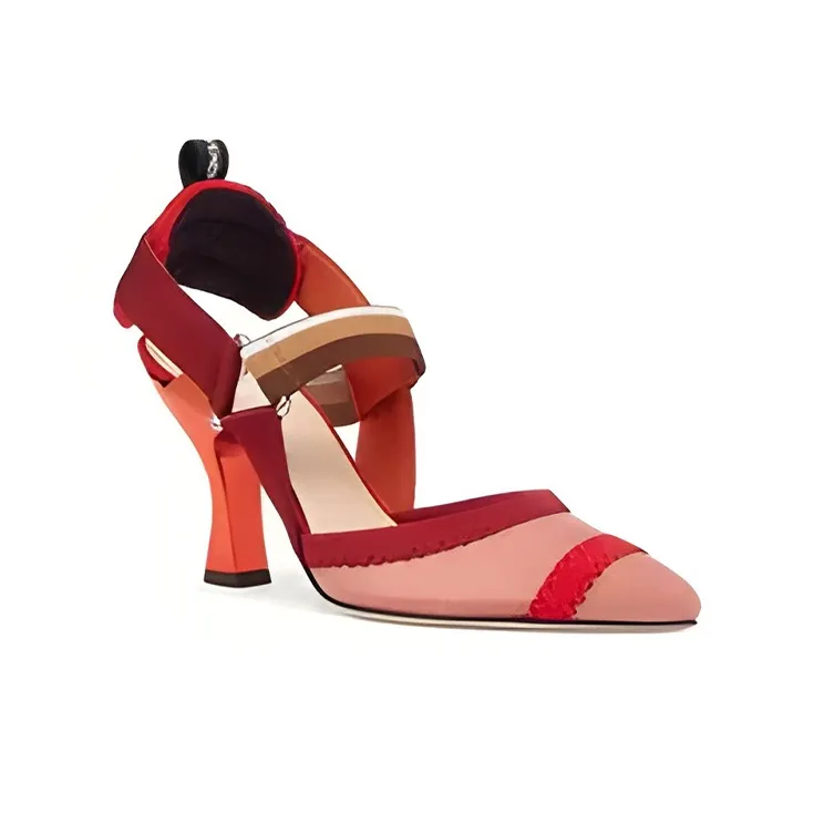 FENDI Colibri High Heels Women's Red-2