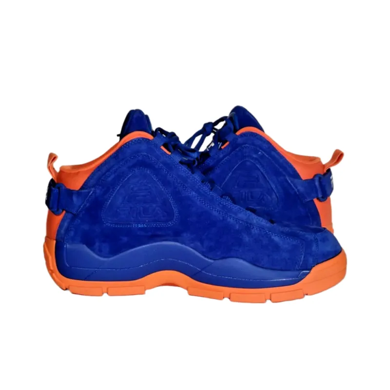FILA 96 Grant Hill Anti-Slip Wear-Resistant Mid-Top Basketball Shoes Men's Blue-1