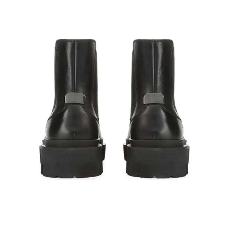 SERGIO ROSSI SR SIGNATURE Short Chelsea Boots Men's Black-4
