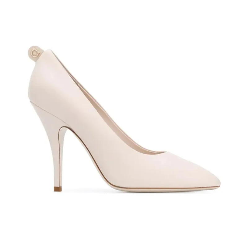 Ferragamo Gancini High Heels Women's White-1
