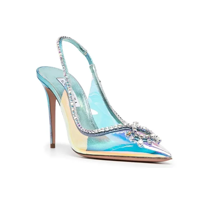 AQUAZZURA Slim Heel High Heels 10cm Women's Light Blue-2