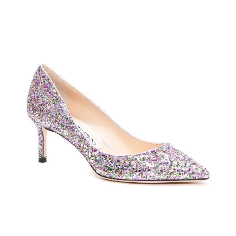 Jimmy Choo ROMY Slim Heel High Heels 6cm Women's Multicolor-2