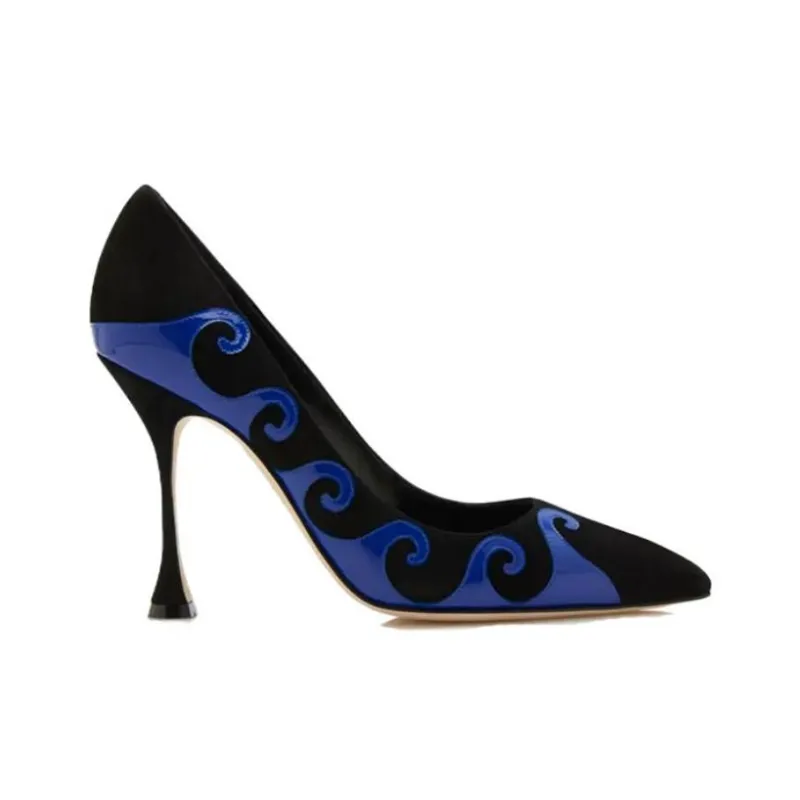 MANOLO BLAHNIK Kasai 105mm Swirl-detail Pumps-1