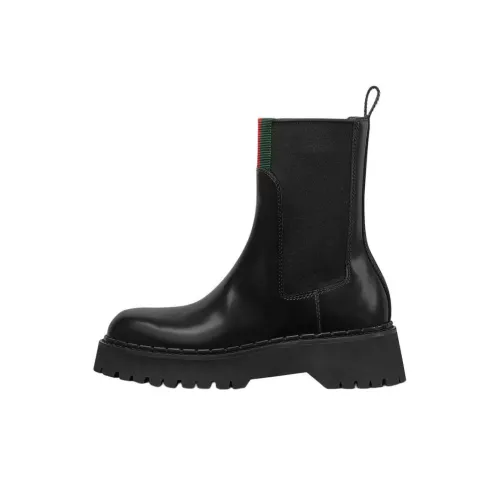 GUCCI Short Chelsea Boots Women's Black